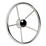 Mirror polished stainless steel steering wheels fitted with 5 spokes title=